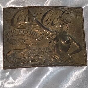 VTG Coca-Cola Brass Belt (No) Buckle Lady Refreshing Delicious Atlanta GA USA